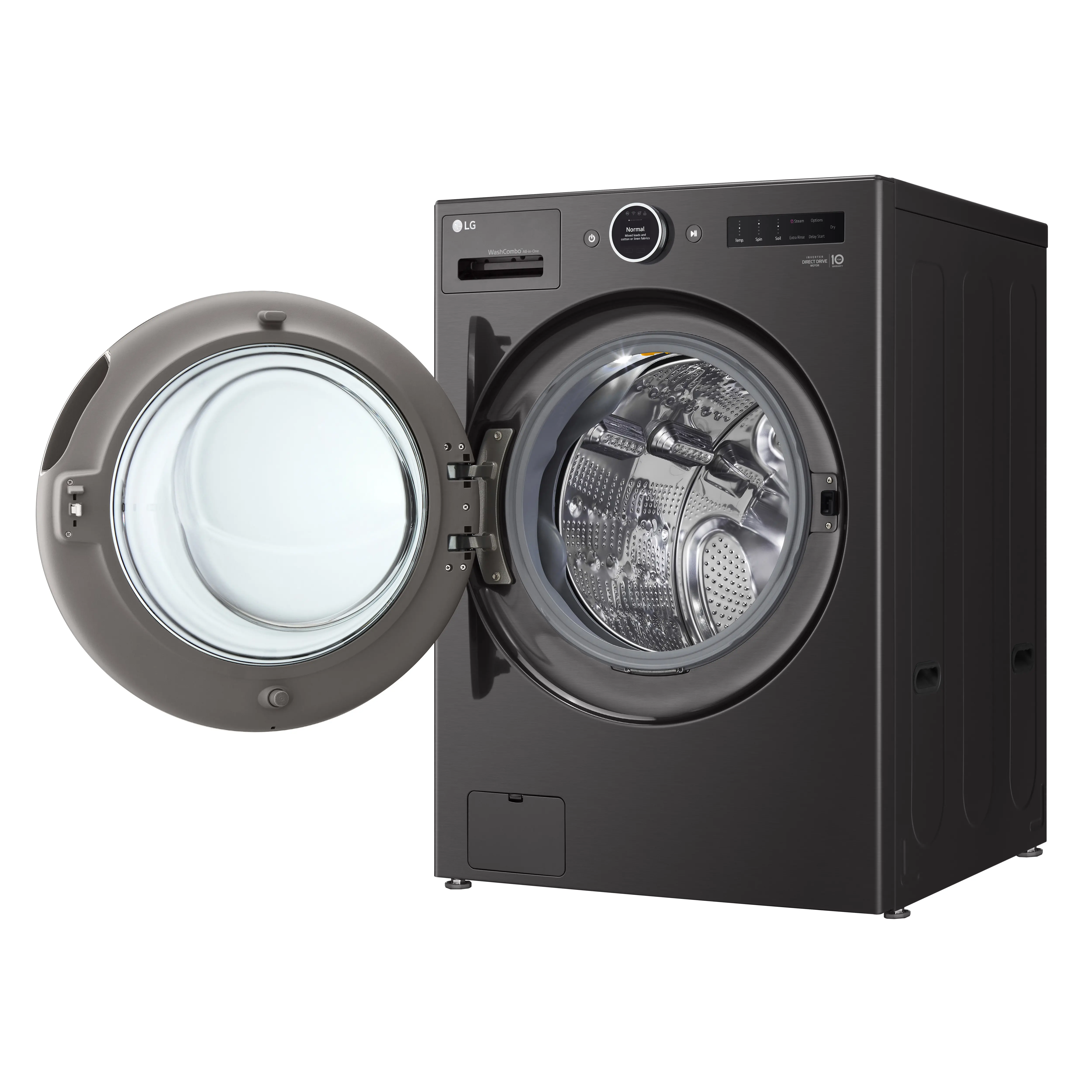 WM6998HBA LG 5.0 Cu Ft WashCombo™ All-in-One Washer-Dryer Combo - Black Steel-8