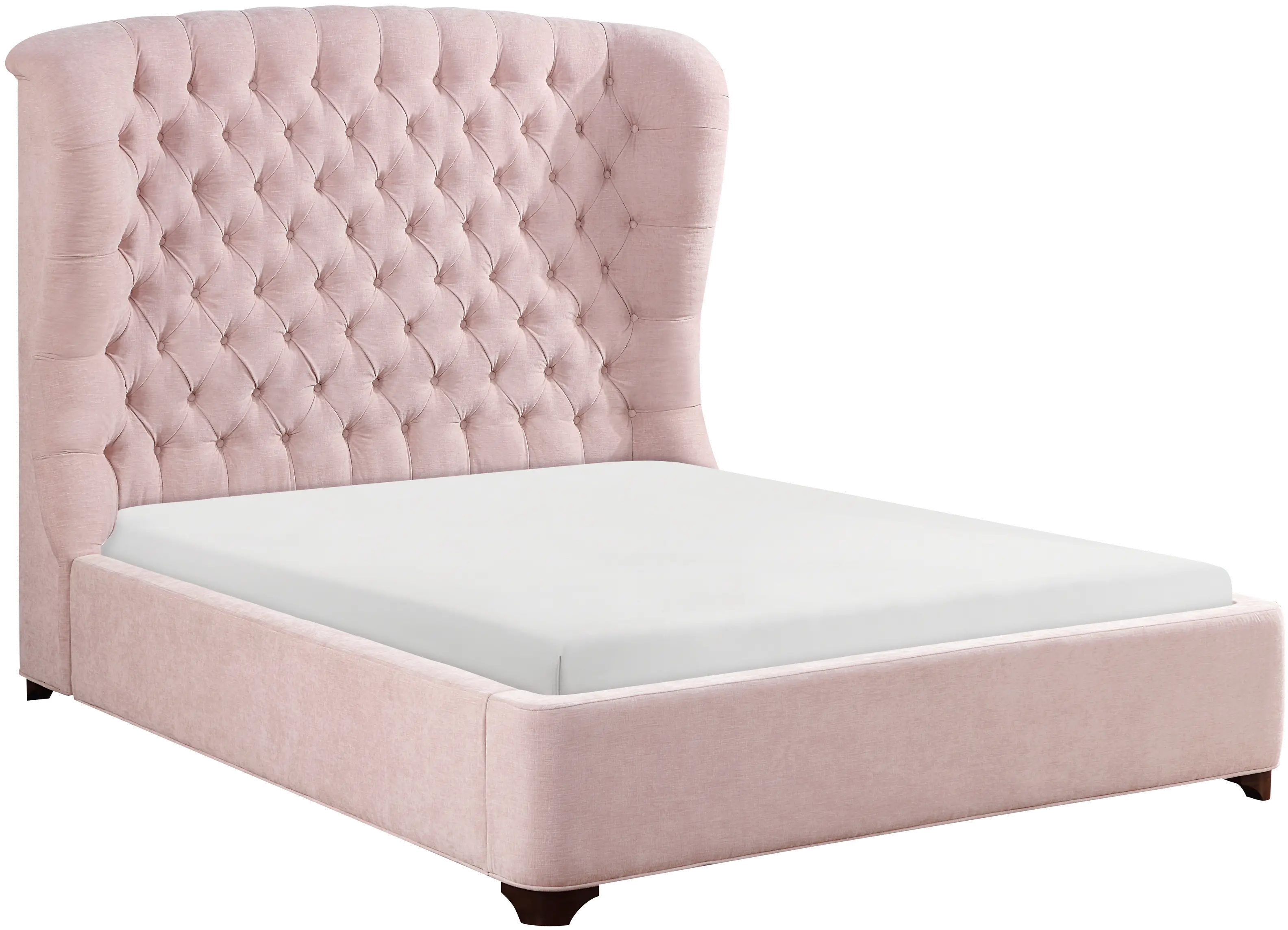 Cameo Pink Full Upholstered Bed-1