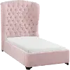 Cameo Pink Twin Upholstered Bed