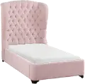 Cameo Pink Twin Upholstered Bed