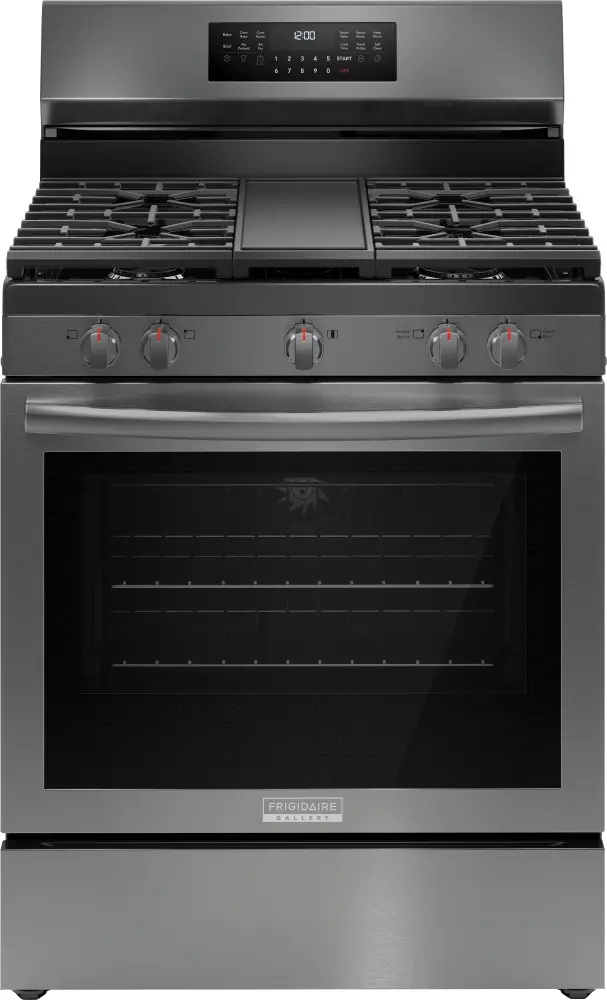 GCRG3060BD Frigidaire 5.1 Cu Ft Gas Range - Black Stainless Steel-1