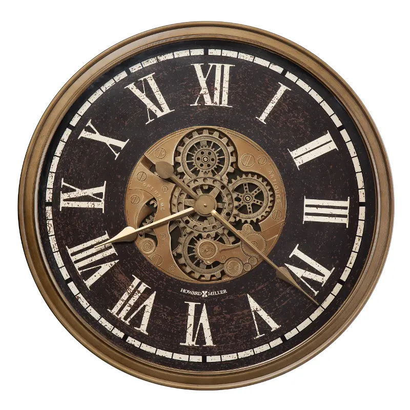 Keith Antique Brass Metal Wall Clock