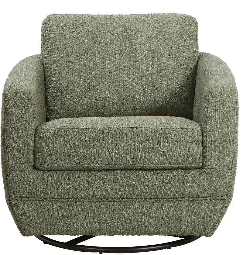 Gogh Mid-Century Dappled Sage Swivel Glider