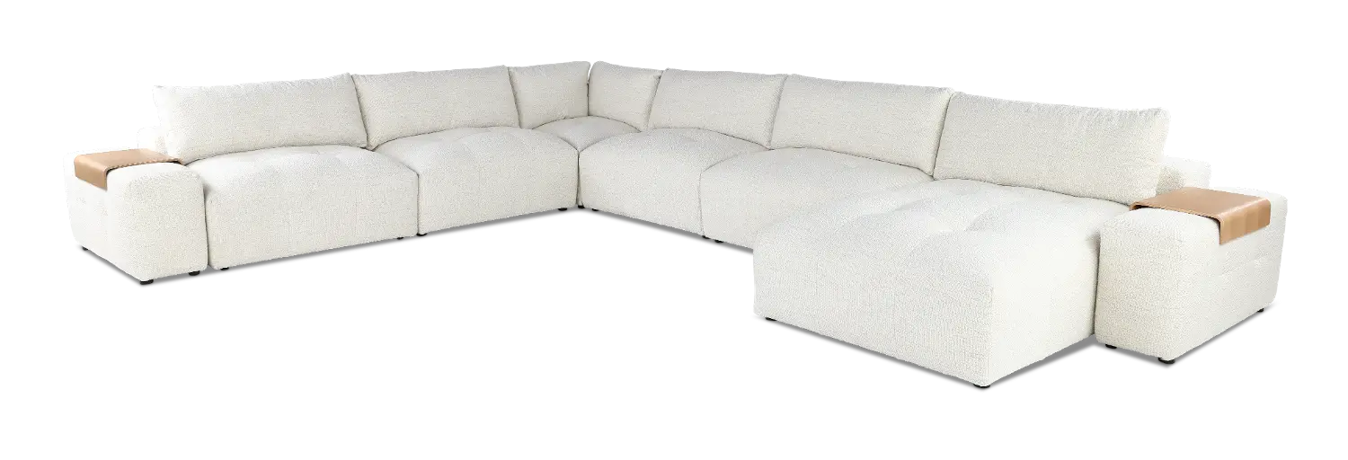 Preston Pearl White Modular 8 Piece Sectional-1