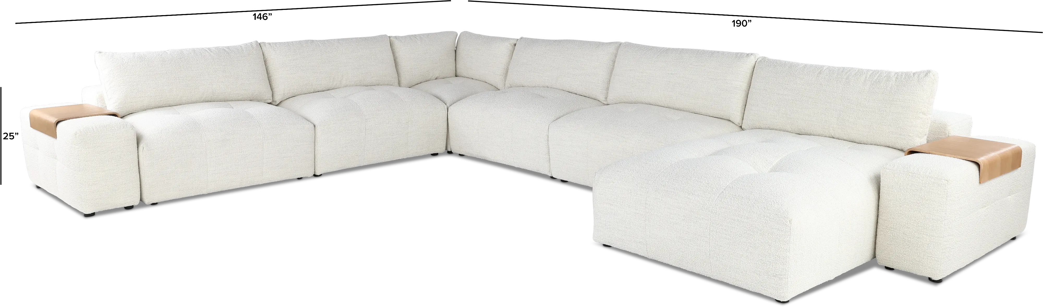 Preston Pearl White Modular 8 Piece Sectional-3