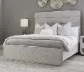 Brighton Gray Upholstered King Bed