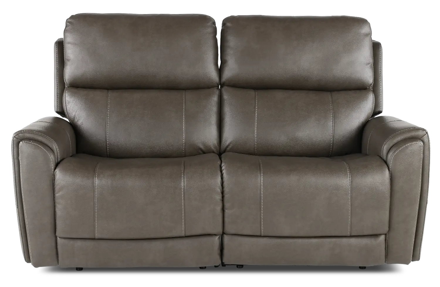 Damon Smoke Gray Power Reclining Loveseat with Power Lumbar and Headrest-1