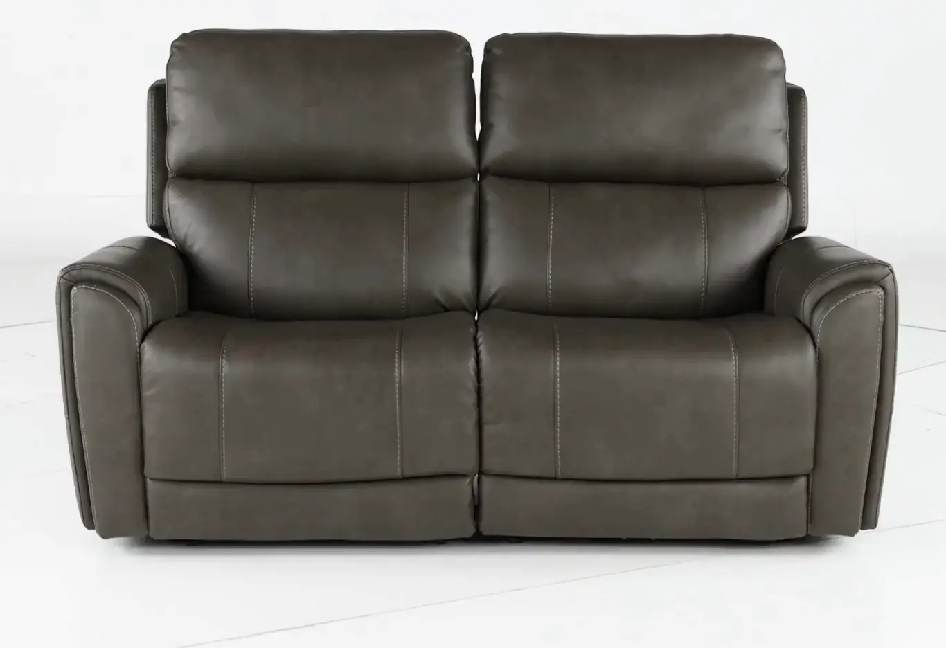 Damon Smoke Gray Power Reclining Loveseat with Power Lumbar and Headrest-5