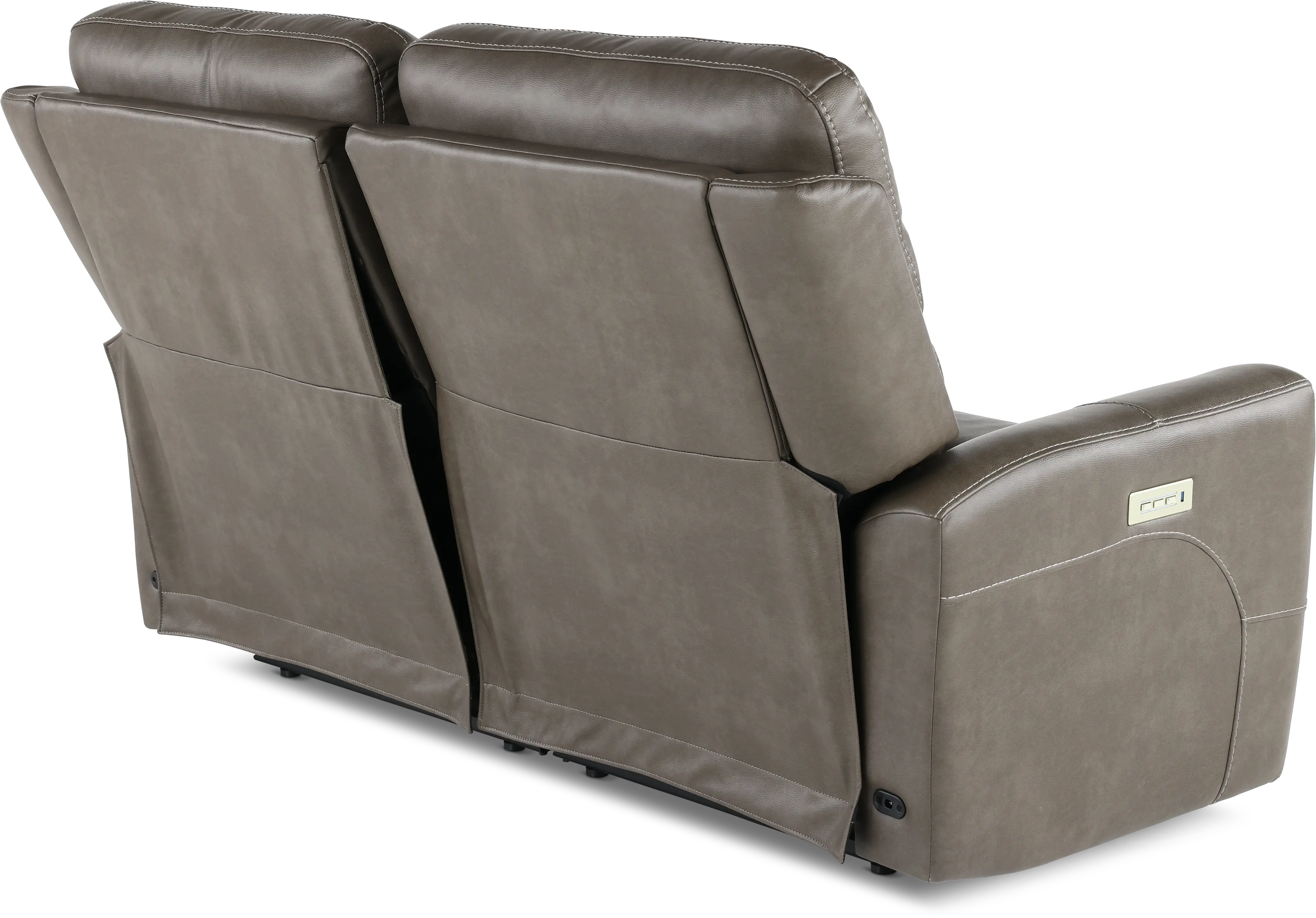 Damon Smoke Gray Power Reclining Loveseat with Power Lumbar and Headrest-7