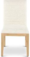 Sumire White Linen Upholstered Dining Chair