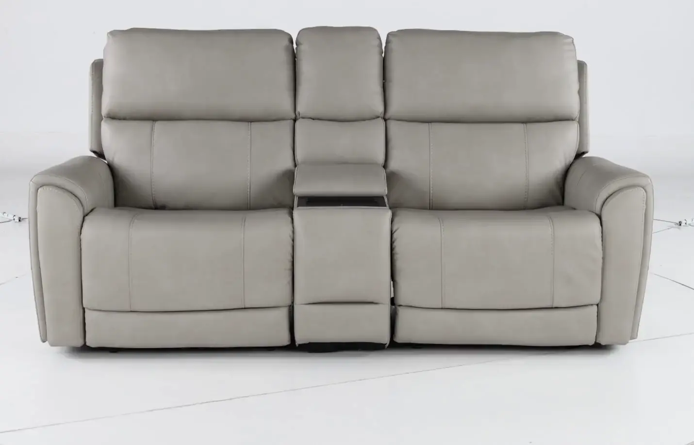 Damon Capriccio Dove Power Reclining Loveseat with Console-5