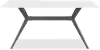 Brixley White Stone and Black Dining Table