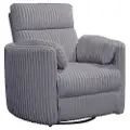 McCartney Gray Swivel Glider Power Recliner