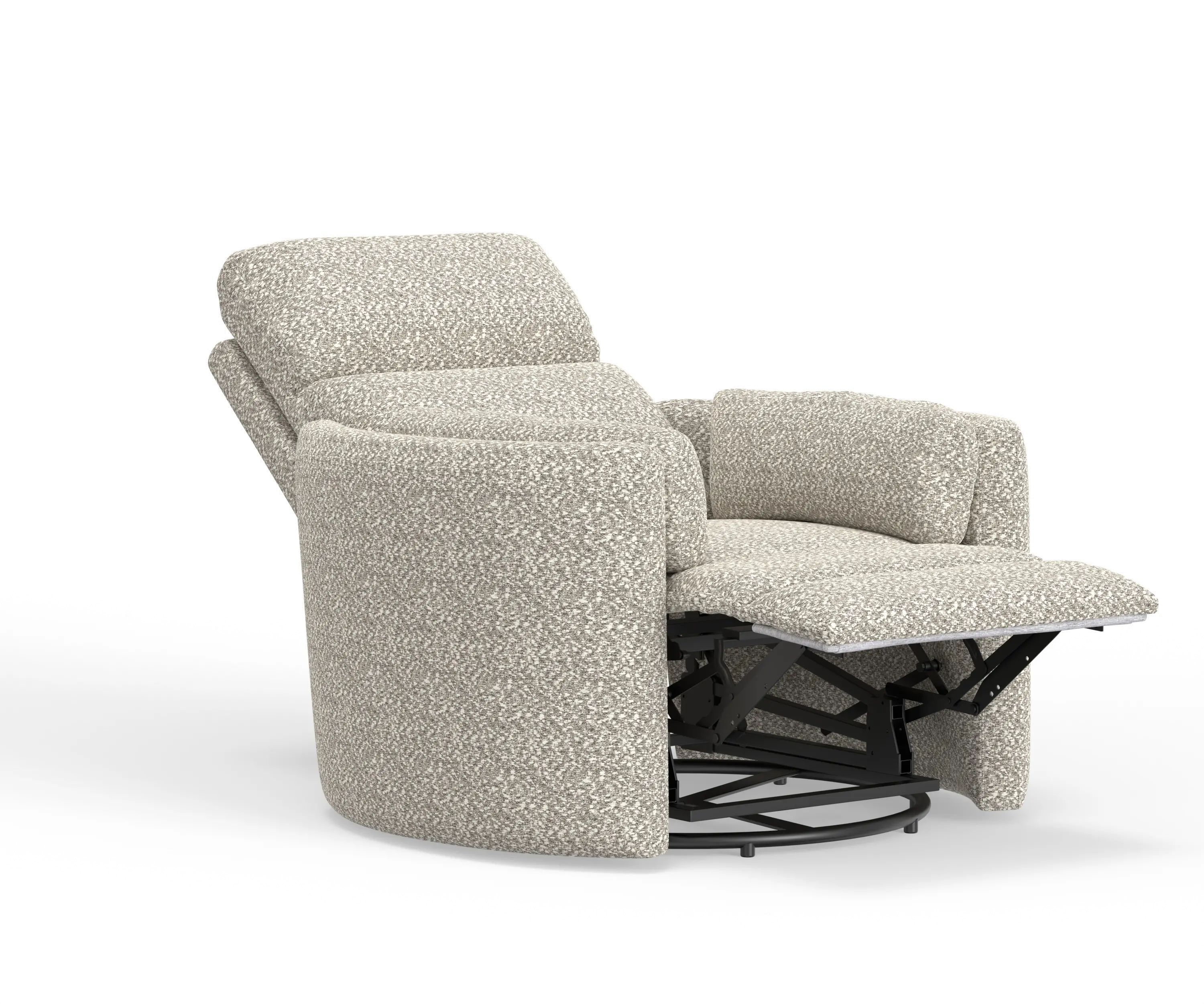 McCartney Ivory Swivel Glider Power Recliner-5