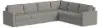 Flex Gray 6-Seat Modular Sectional