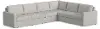 Flex Taupe 6-Seat Modular Sectional