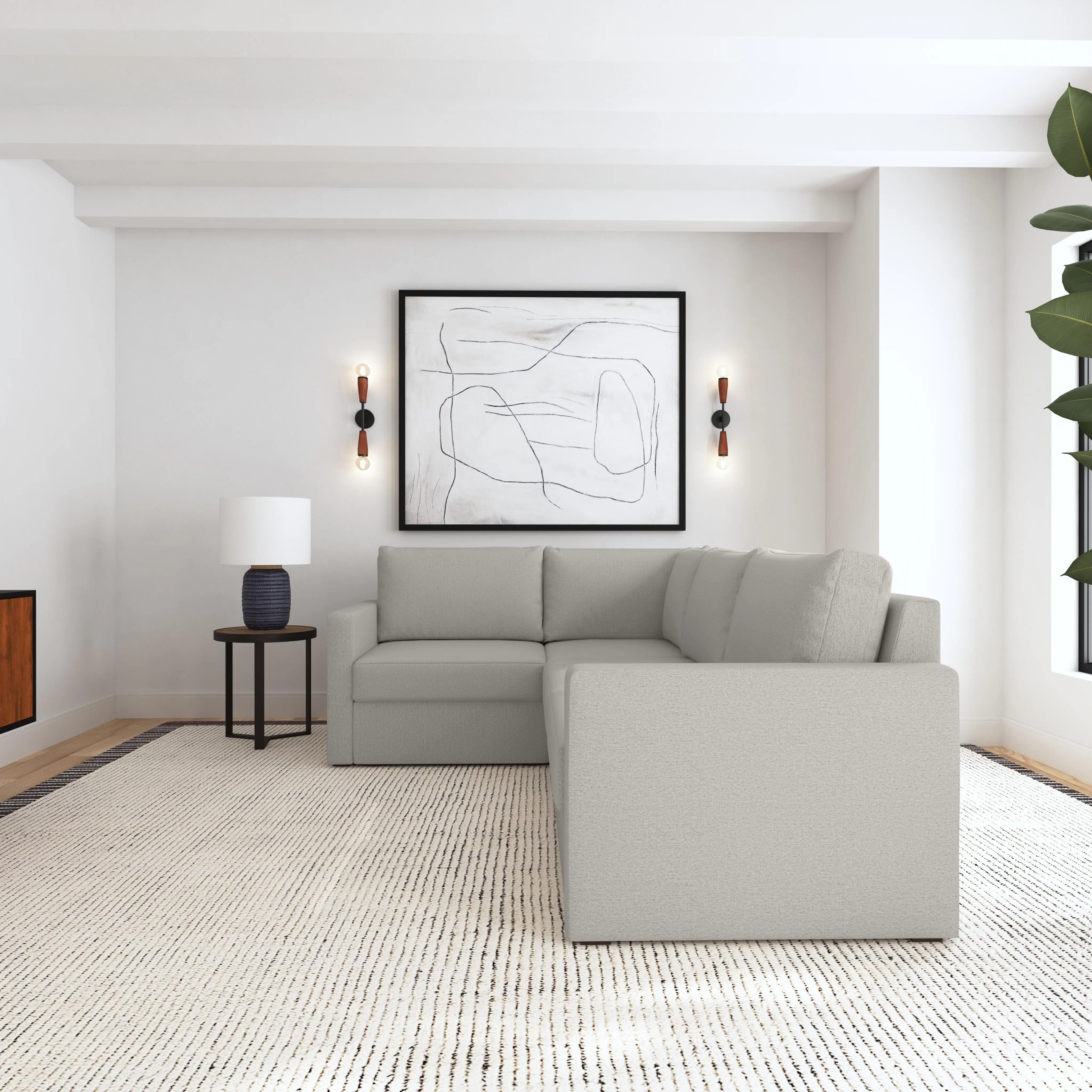 Flex Taupe 4-Seat Modular Sectional-3