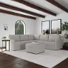 Flex Taupe 5-Seat Modular Sectional and Storage Ottoman