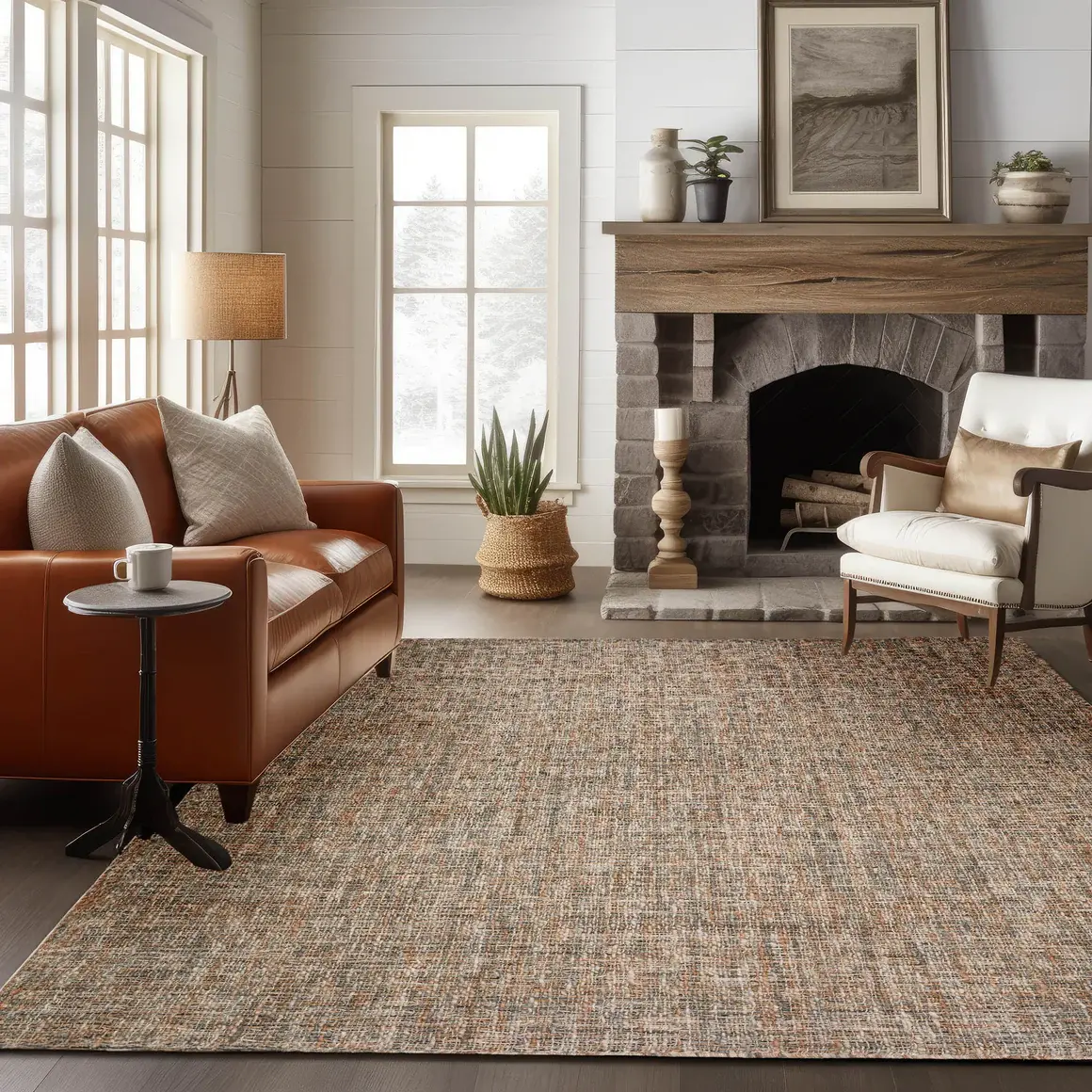 AZ1PU5X8 Abruzzo 5 x 8 Putty Area Rug-2