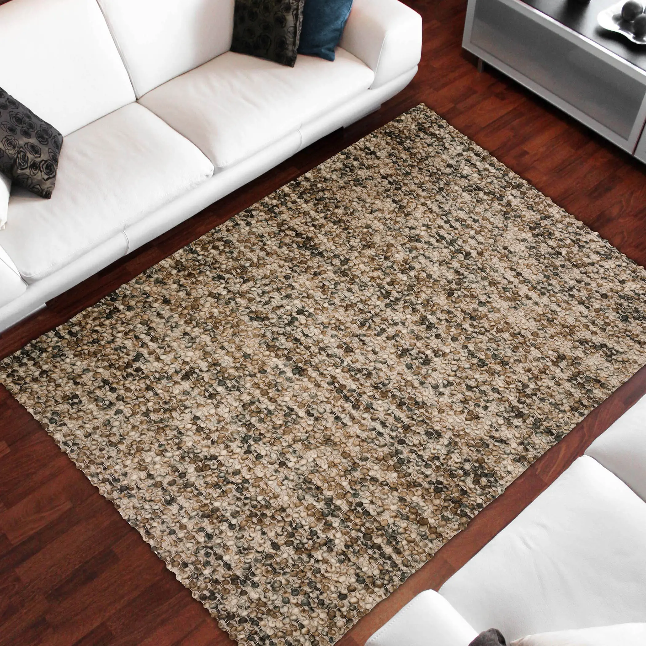 HU1CH5X8 Hanu 5 x 8 Chocolate Brown Area Rug-2