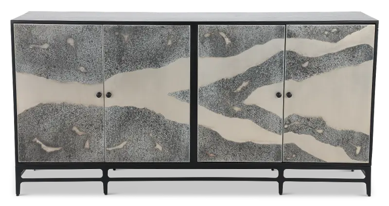 Caspar Black and Acid Wash Sideboard