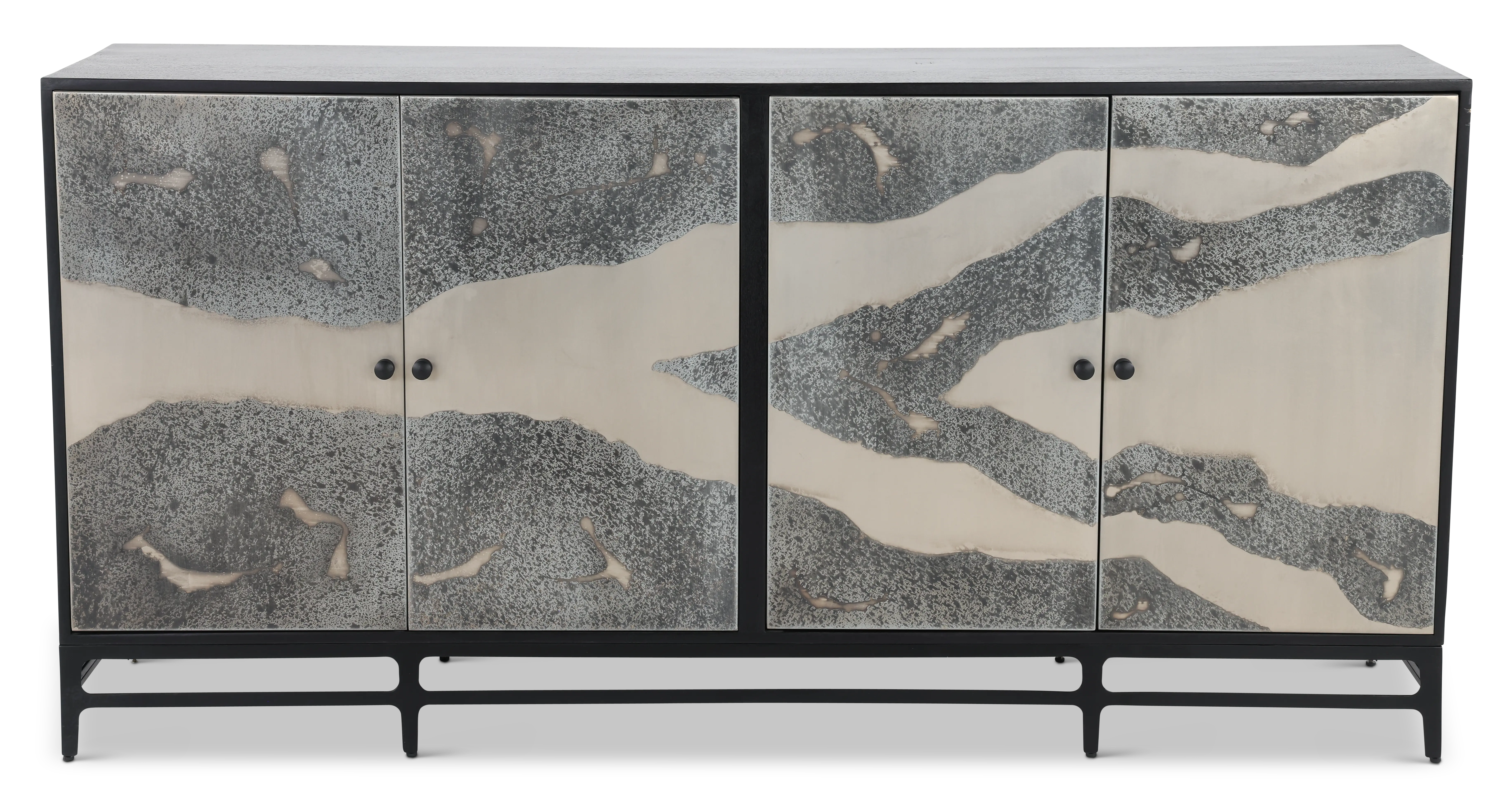 Caspar Black and Acid Wash Sideboard-4