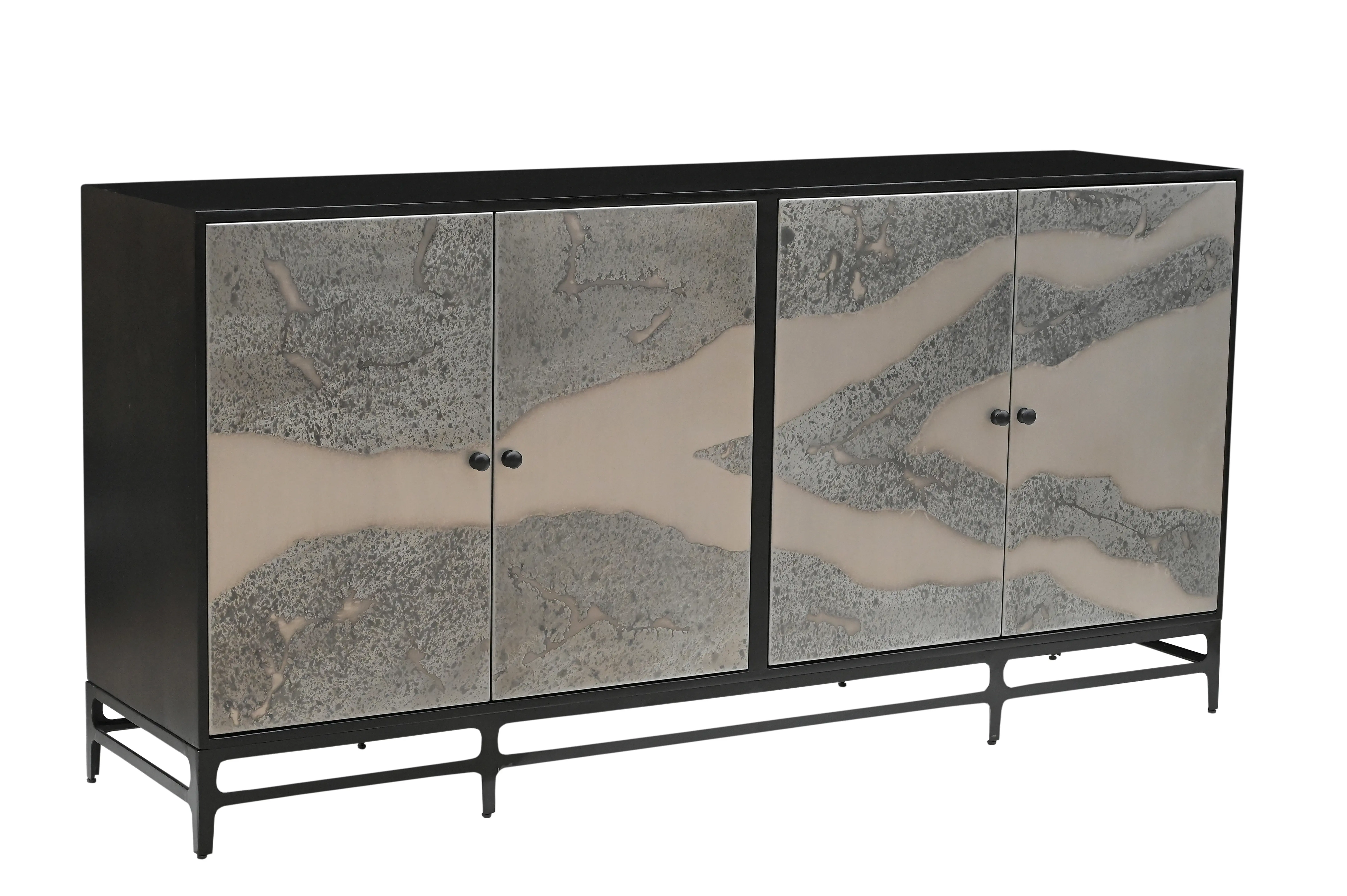 Caspar Black and Acid Wash Sideboard-5