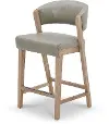 Copley Silver Upholstered Counter-Height Stool