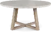 Olivia Wheat Beige and Gray Round Dining Table