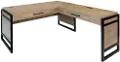 Mason Natural and Black L-Shaped Desk