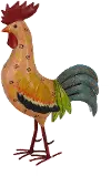 23.25 Inch Painted Metal Rooster