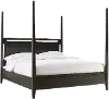 Sutton Dark Brown Queen Poster Bed
