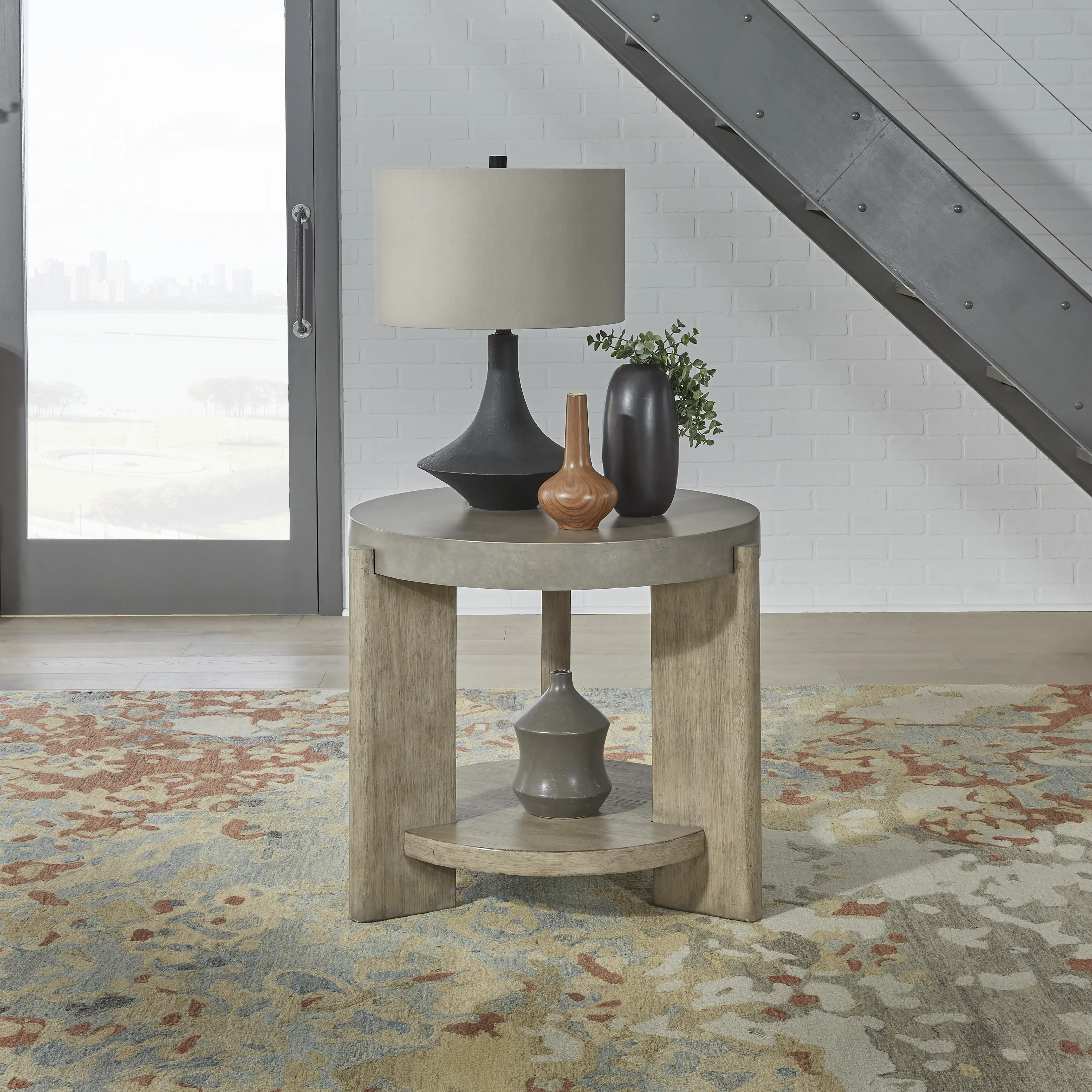 674-OT1020 Affinity Faux Concrete End Table-2