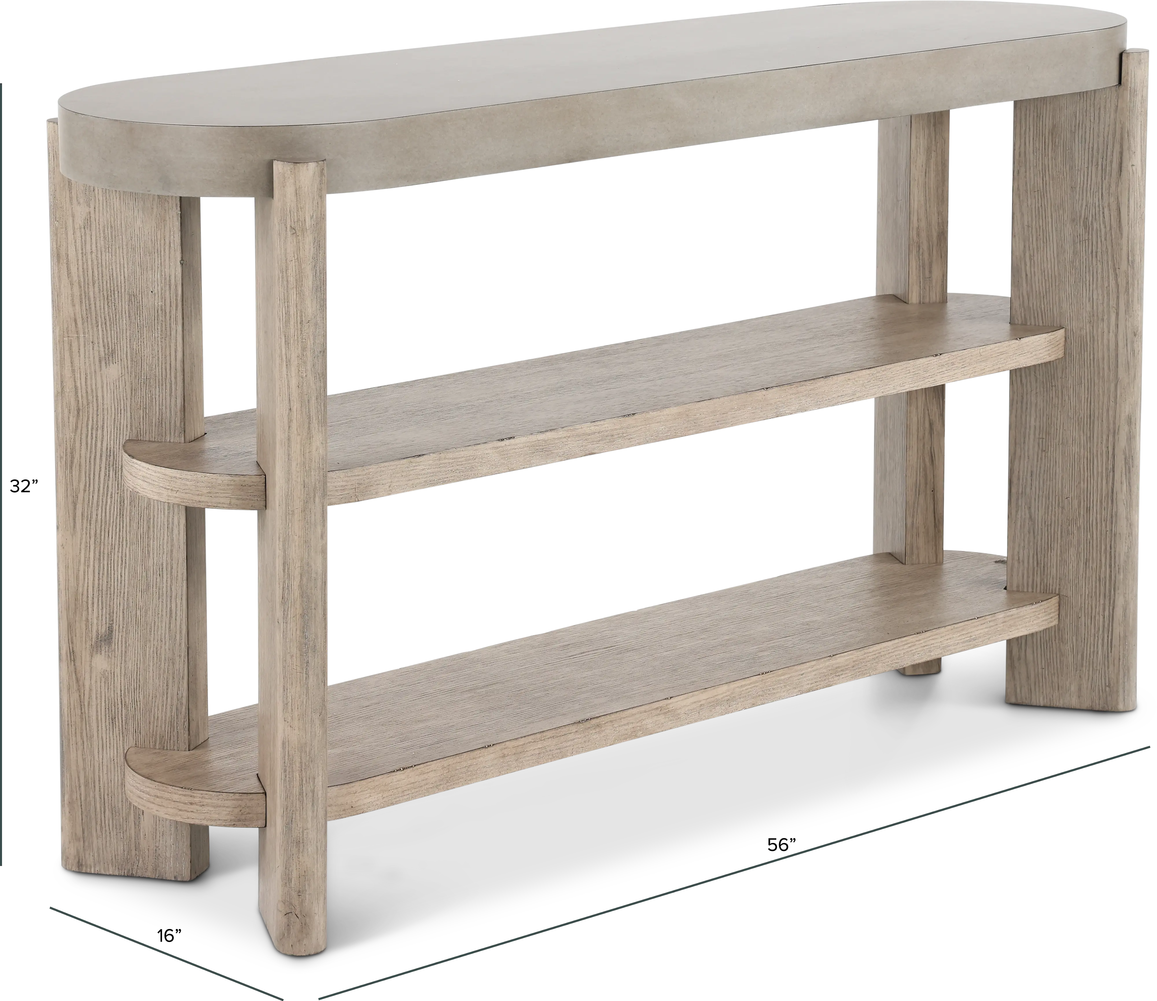 674-OT1030 Affinity Faux Concrete Sofa Table-3