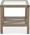 Calum Glass and Cane End Table
