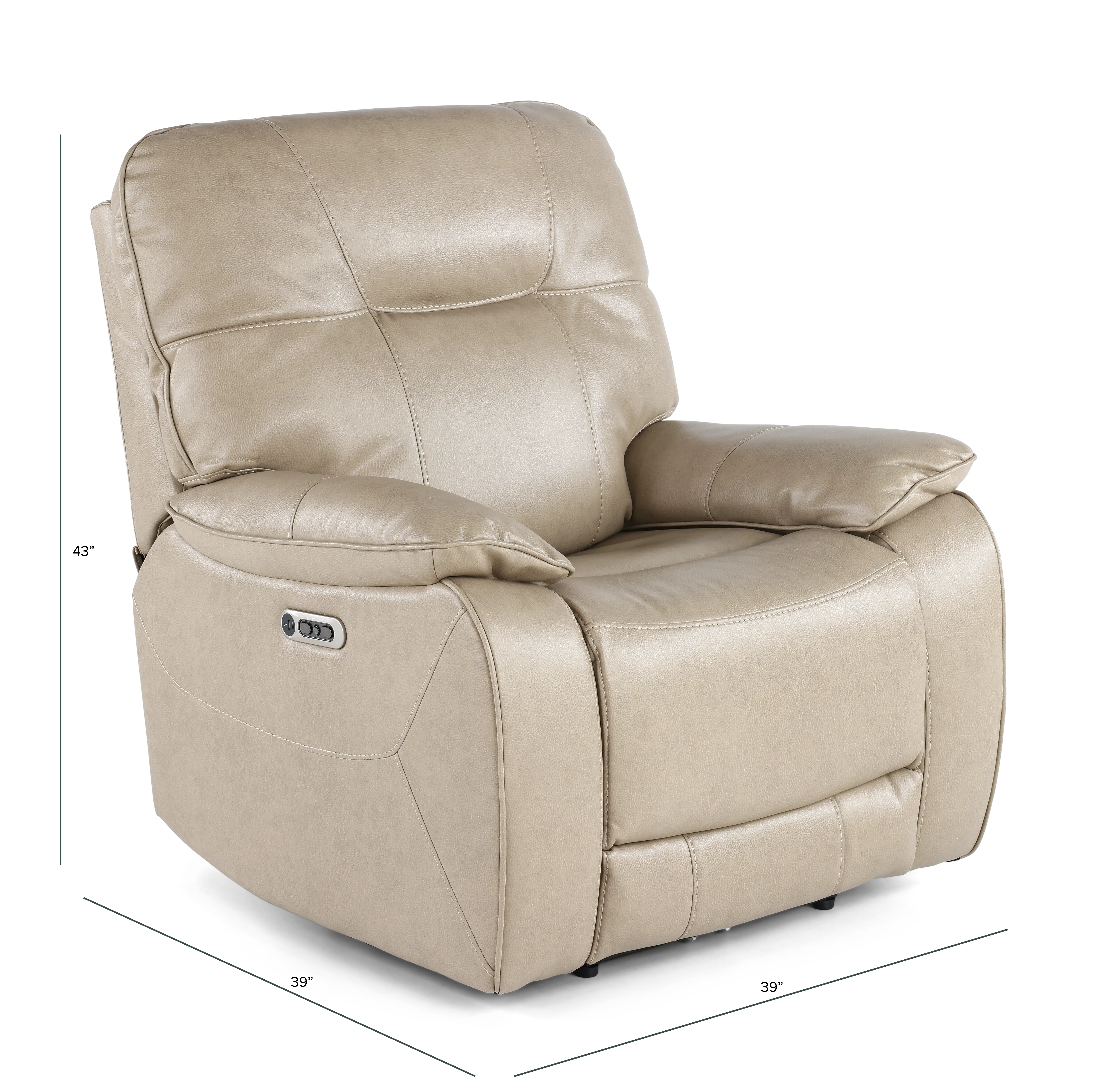 Axel Beige Power Recliner-3