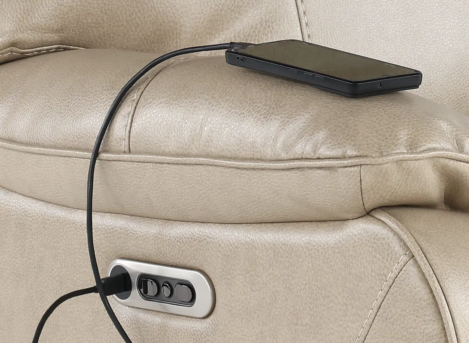 Axel Beige Power Recliner-9