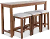 Uptown Walnut Sofa Table and Stool Set