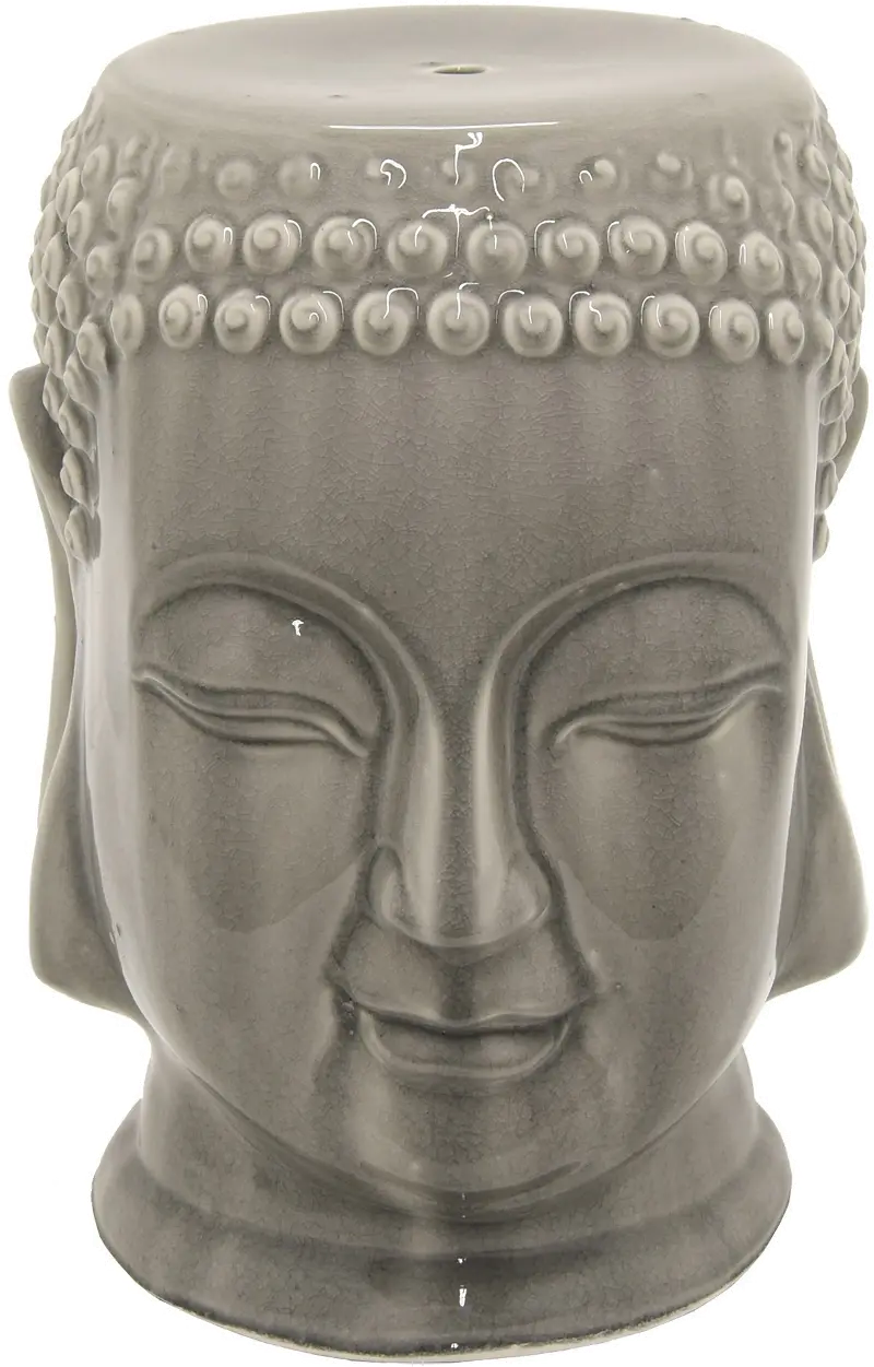 Gray Buddha Head Stool