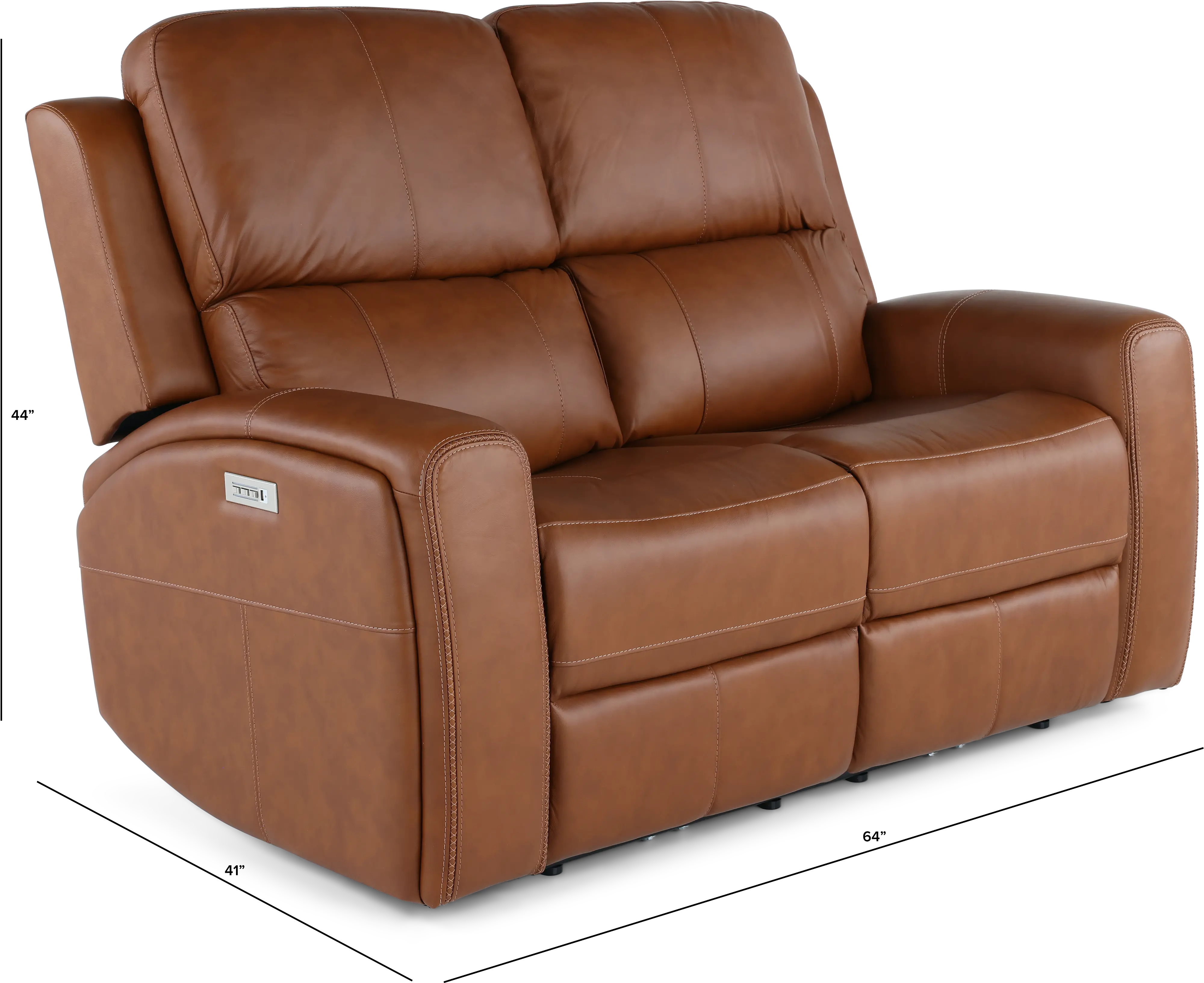 Linden Caramel Power Reclining Loveseat-3