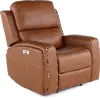 Linden Caramel Power Recliner with Power Headrest
