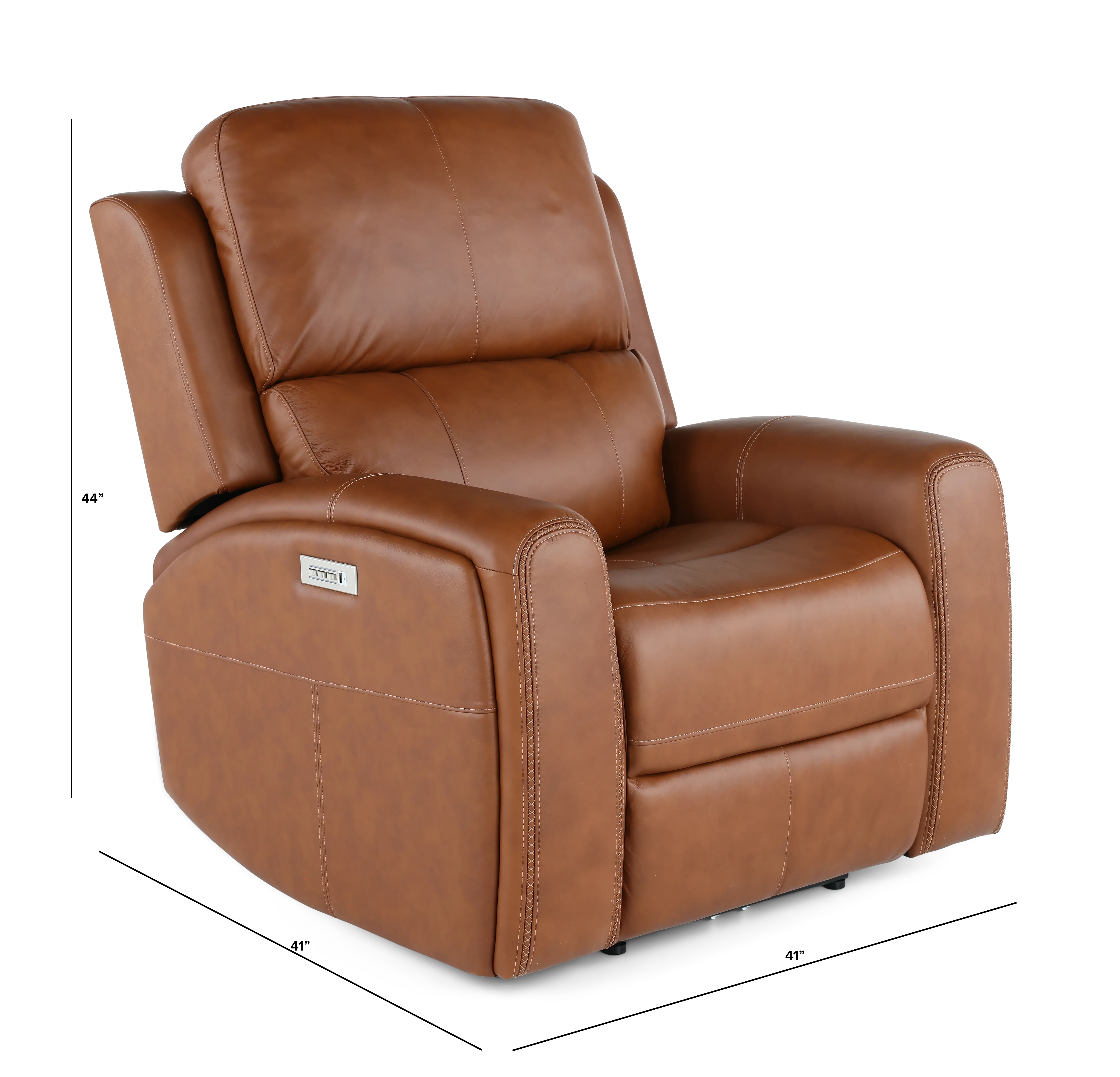 Linden Caramel Power Recliner with Power Headrest-3