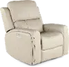 Linden Beige Power Recliner with Power Headrest