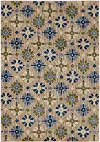 265416/CABANA-6X9 Cabana 6 x 9 Coco Beach Multicolor Indoor-Outdoor Patio Rug