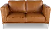 Oasis Tan Leather Loveseat