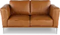 Oasis Tan Leather Loveseat
