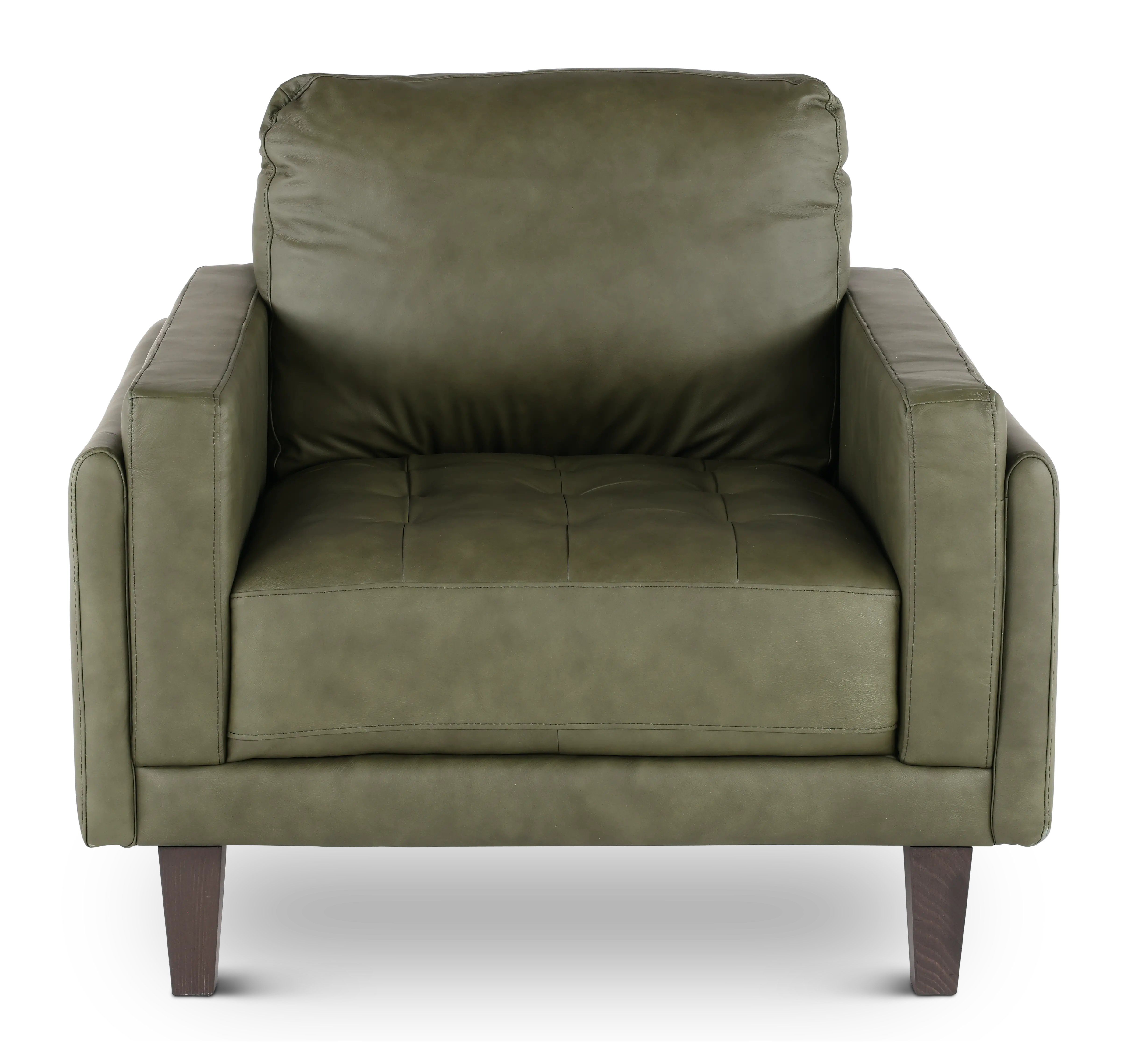 Guernsey Evergreen Leather Chair-4