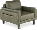 Guernsey Green Leather Chair