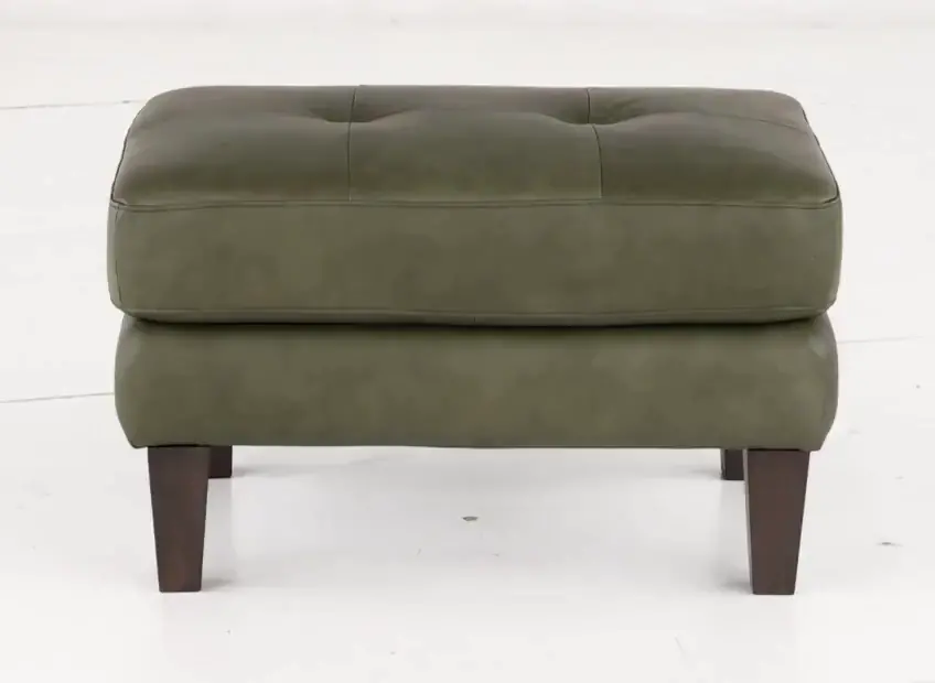 Guernsey Green Leather Ottoman-5