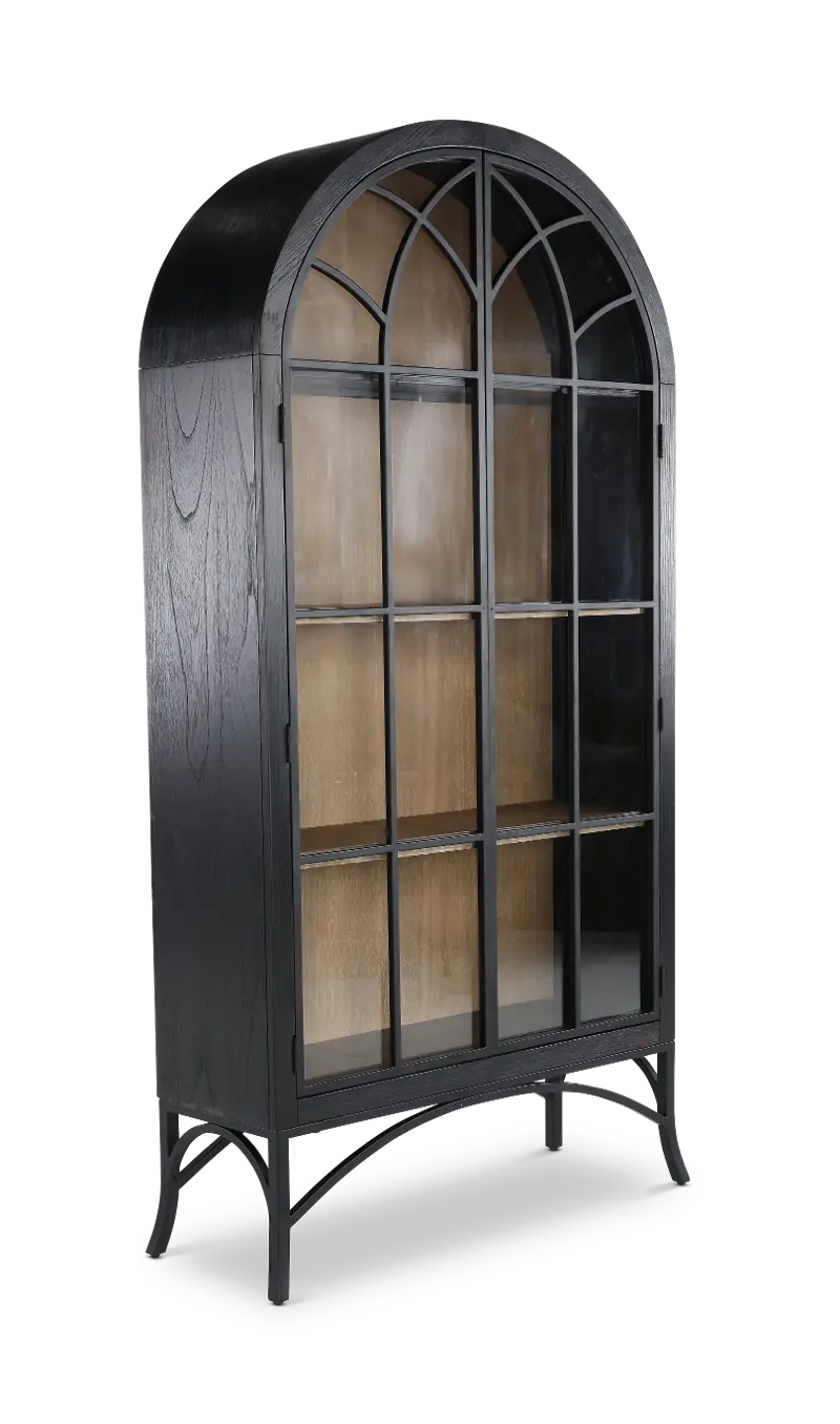 Victoria Black Oak Curio Cabinet